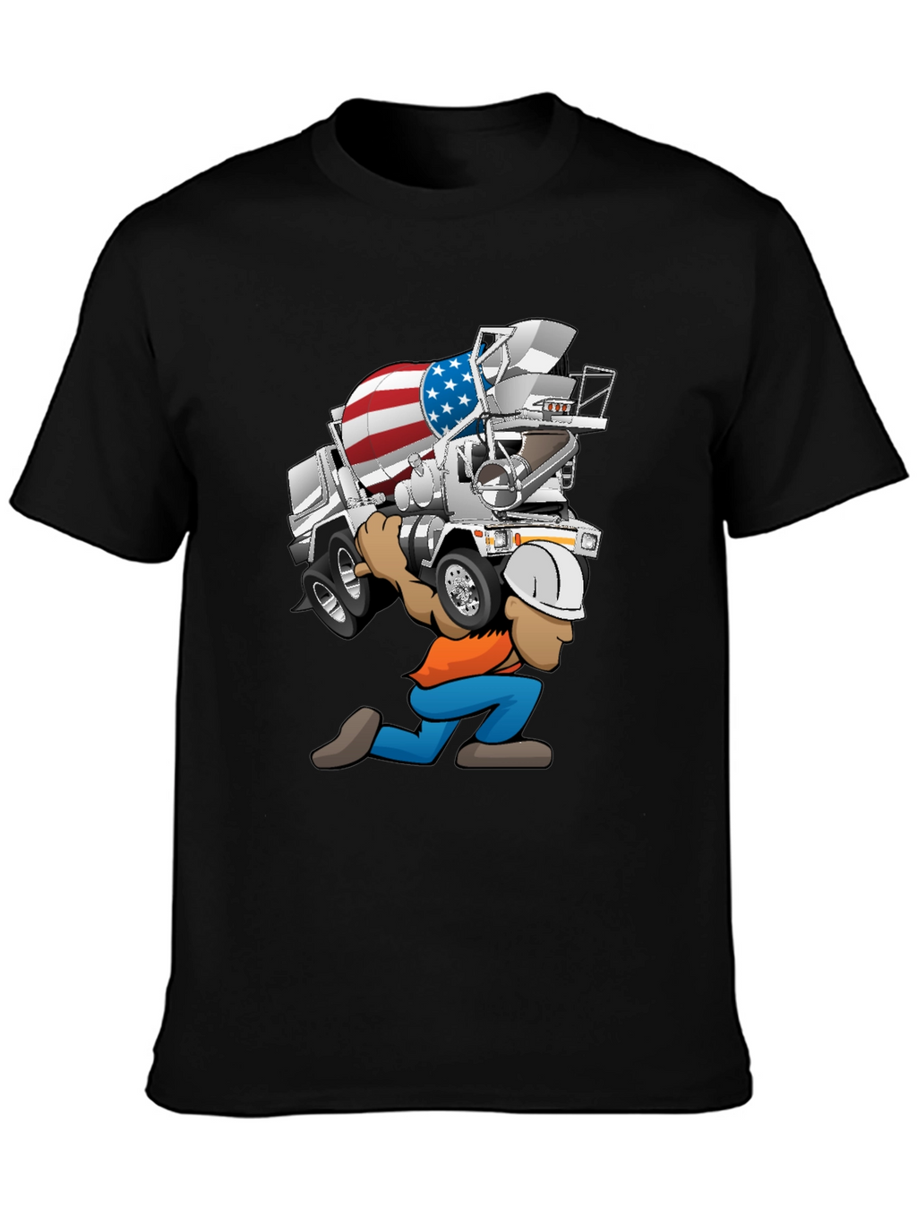 USA Cement Truck Cartoon T-Shirt