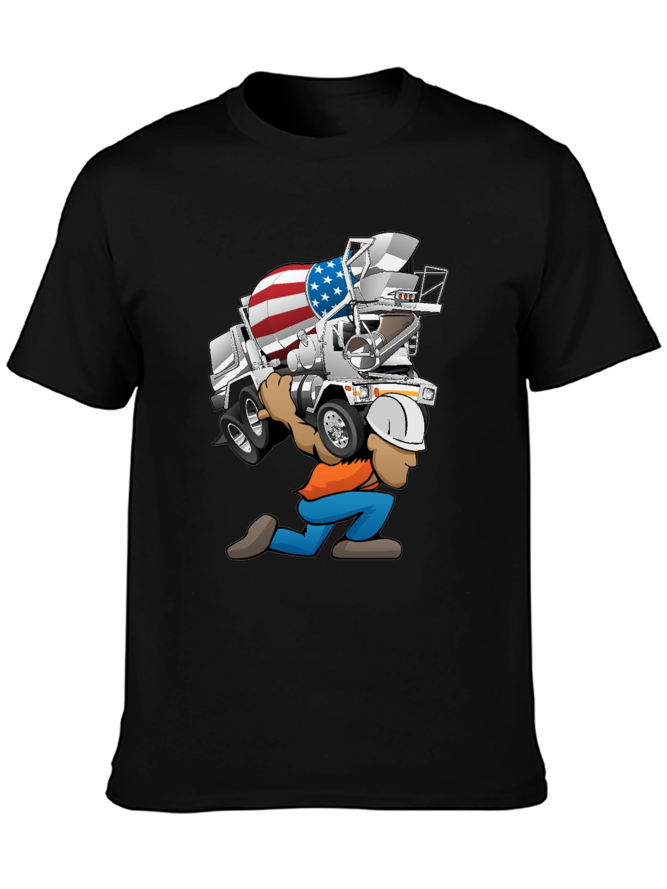 USA Cement Truck Cartoon T-Shirt