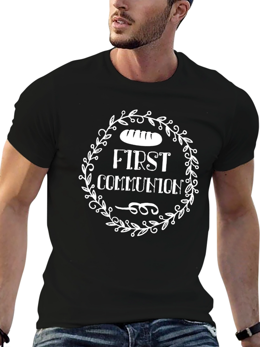 First Communion Black T-Shirt