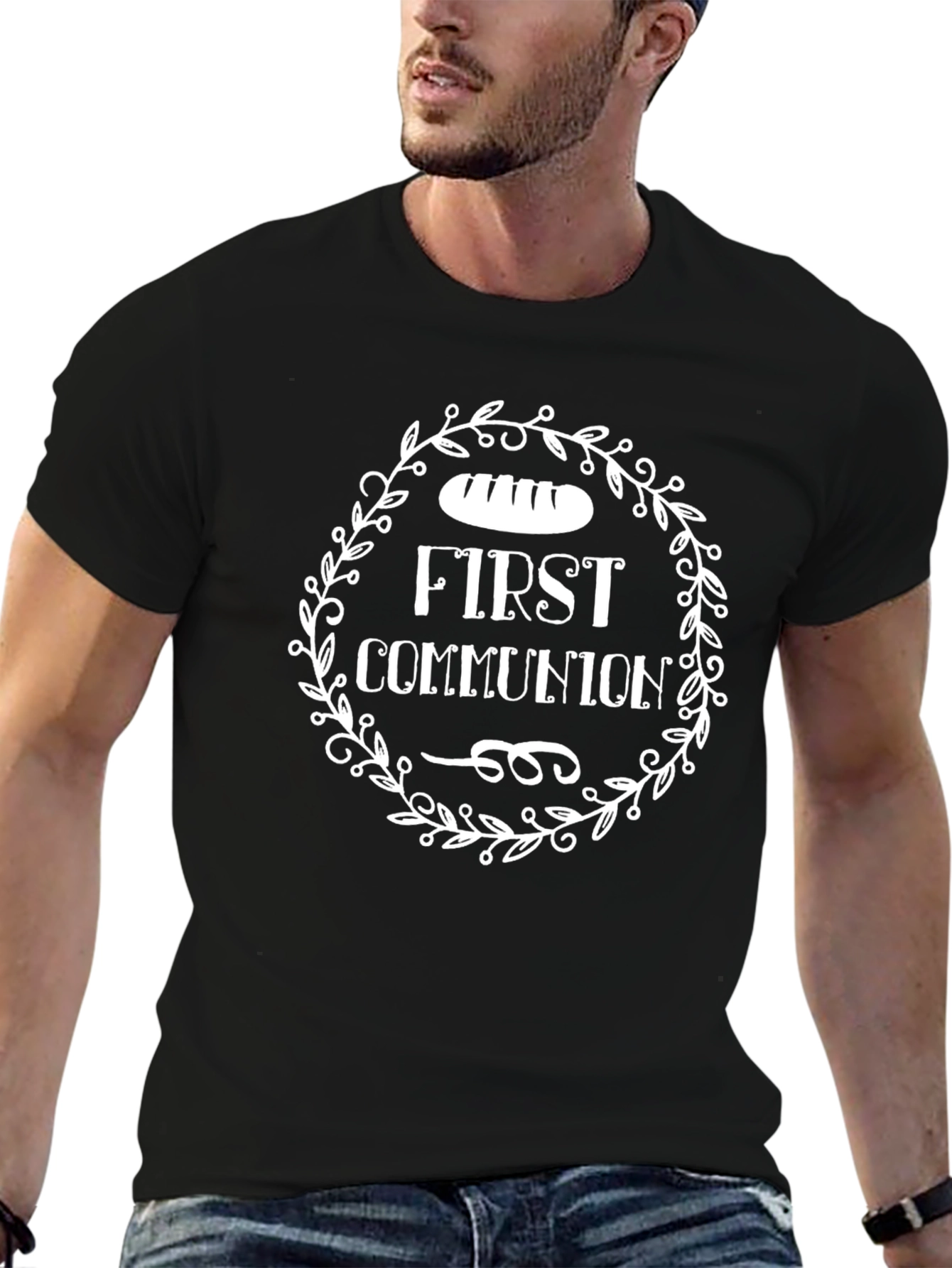 First Communion Black T-Shirt