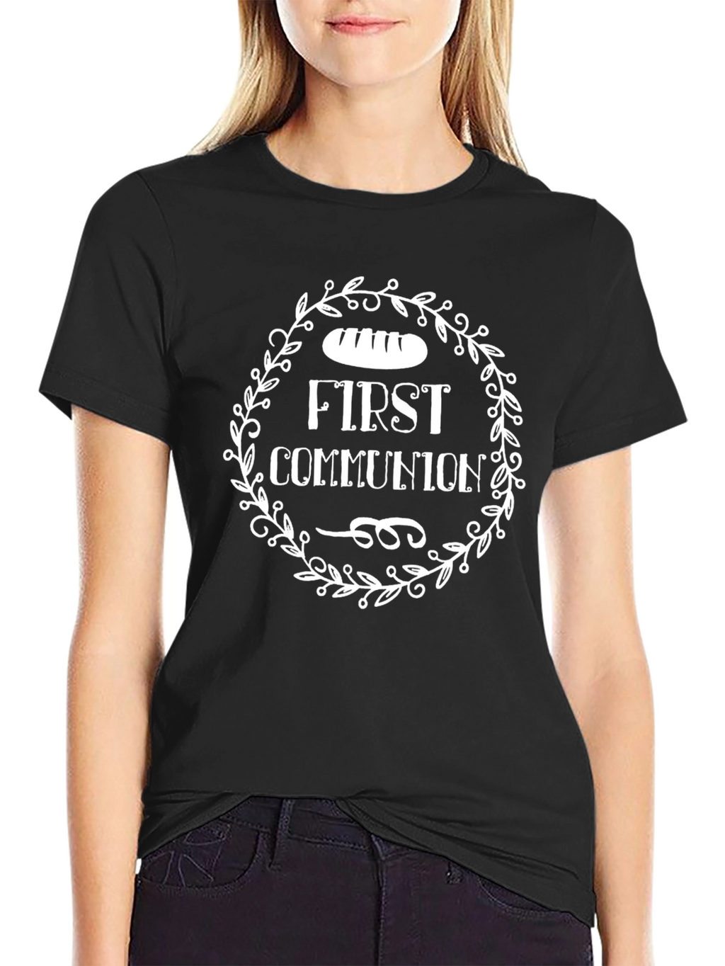 First Communion Black T-Shirt