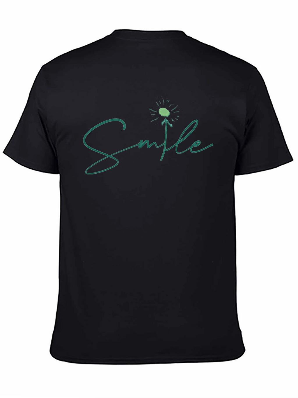 Smile Dandelion Graphic Tee - Black