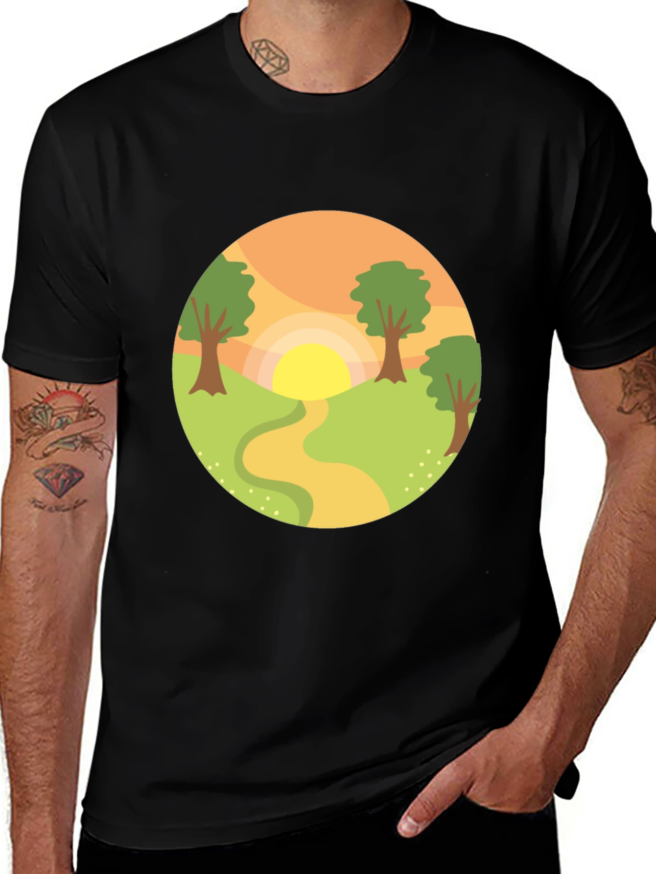 Nature Path Graphic T-Shirt