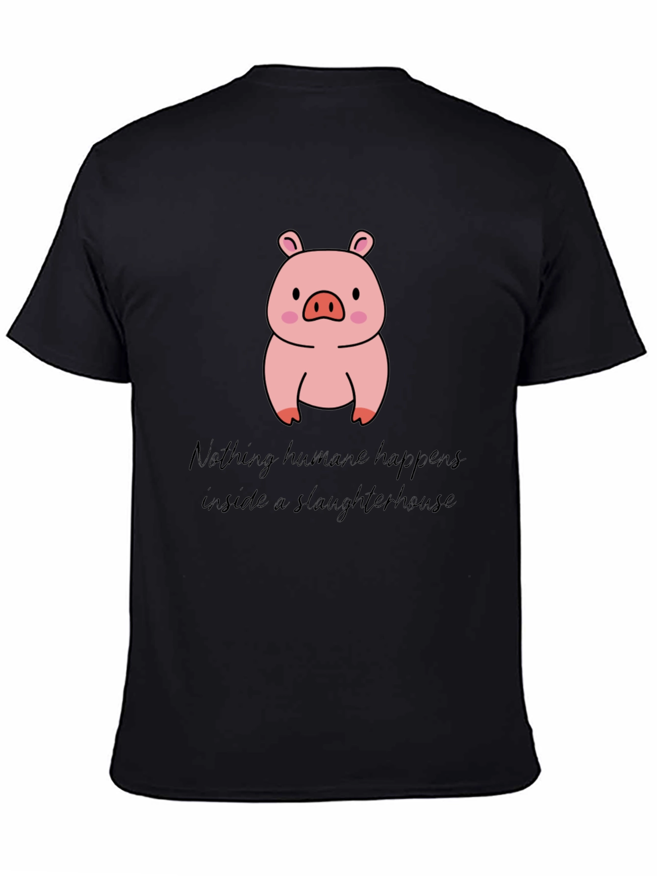 Vegan Pig T-Shirt - Nothing Humane Happens