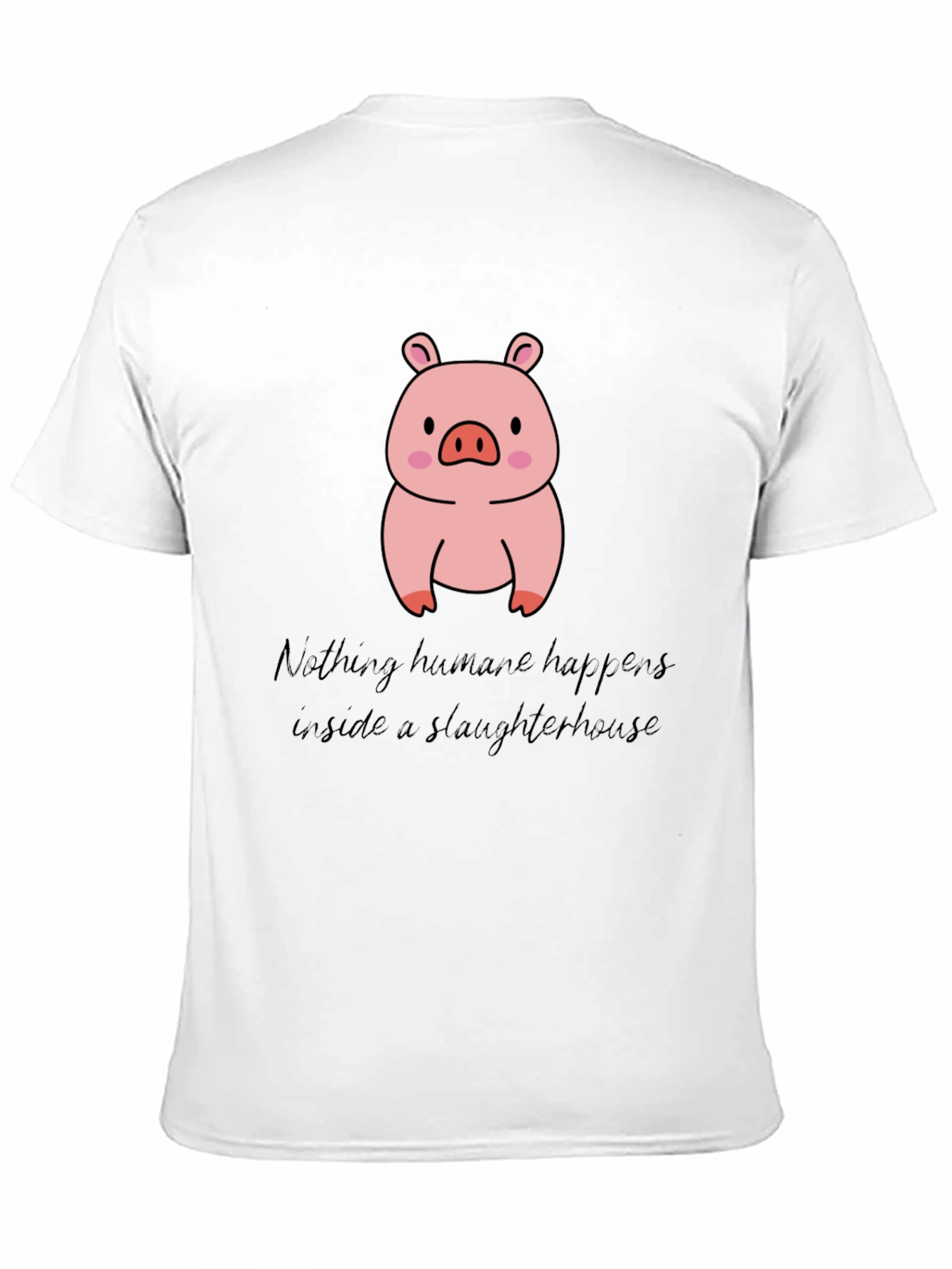 Vegan Pig T-Shirt - Nothing Humane Happens