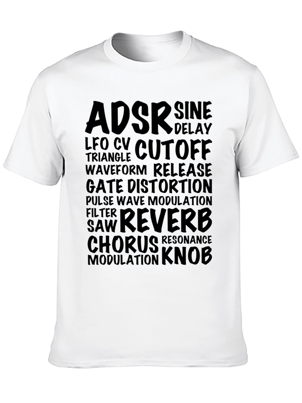 Synthesizer Vocab Black Graphic T-Shirt