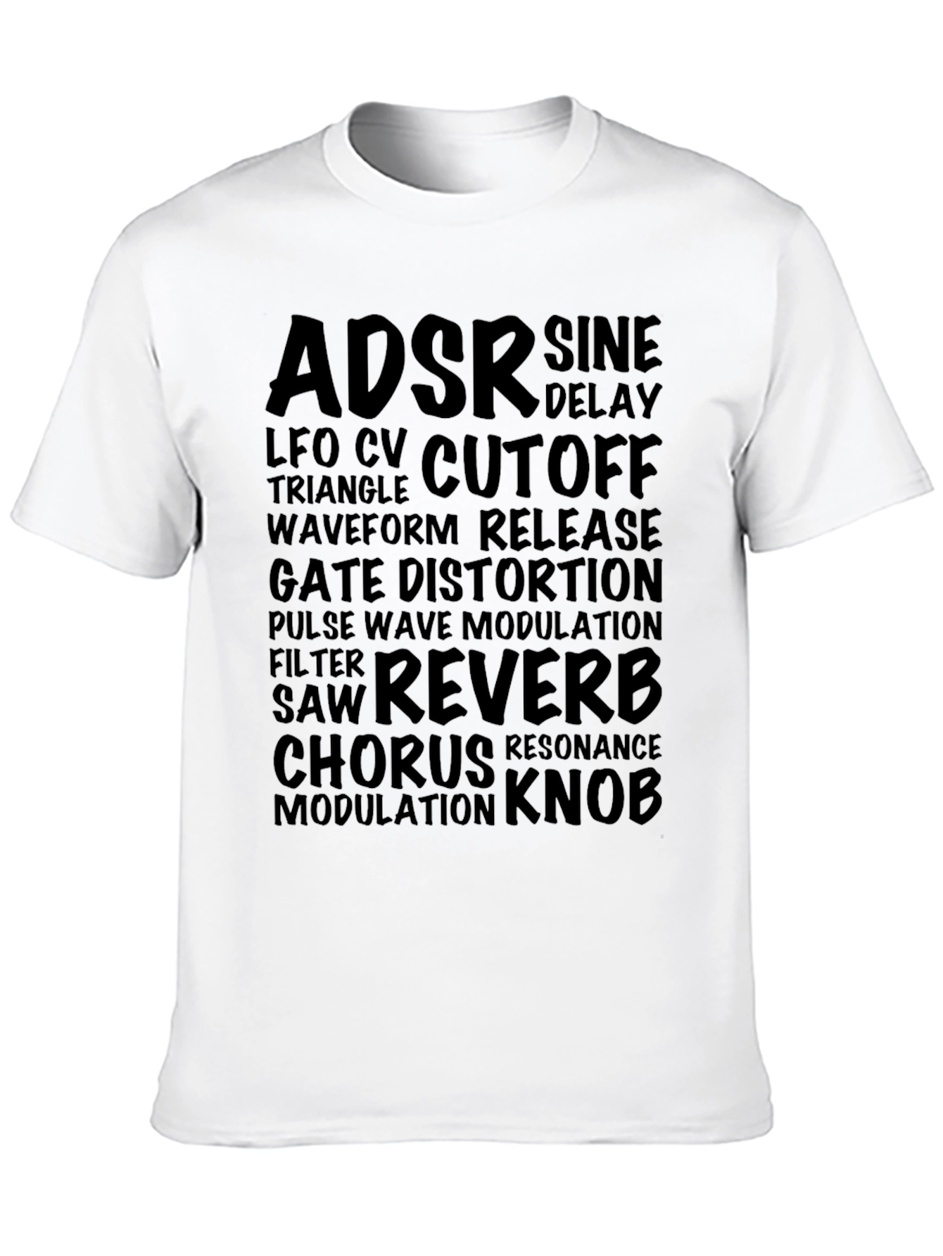 Synthesizer Vocab Black Graphic T-Shirt