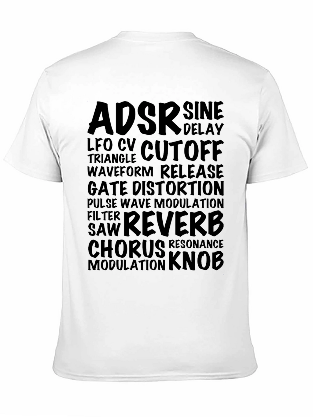 Synthesizer Vocab Black Graphic T-Shirt