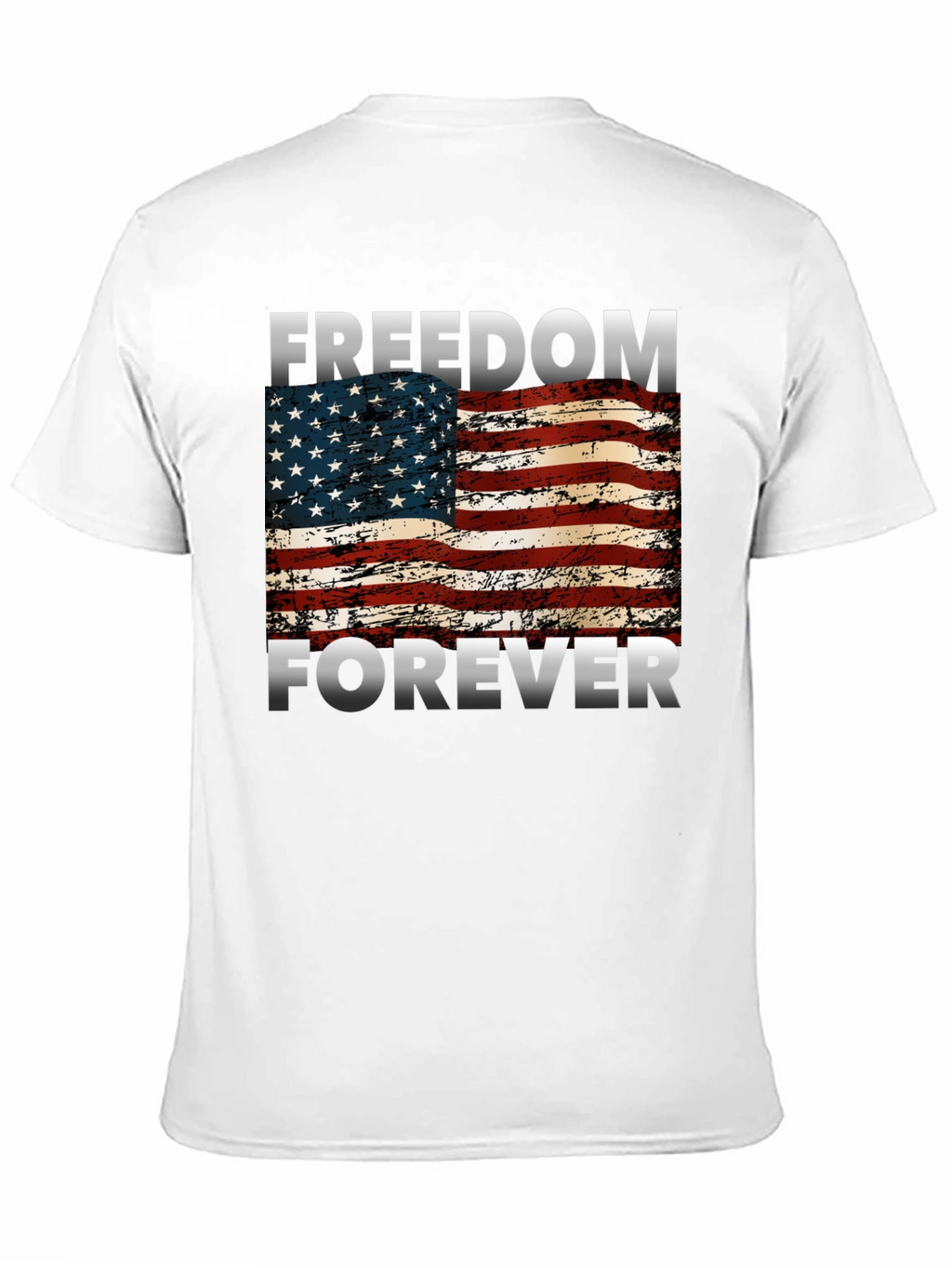 Freedom Forever American Flag Graphic T-Shirt