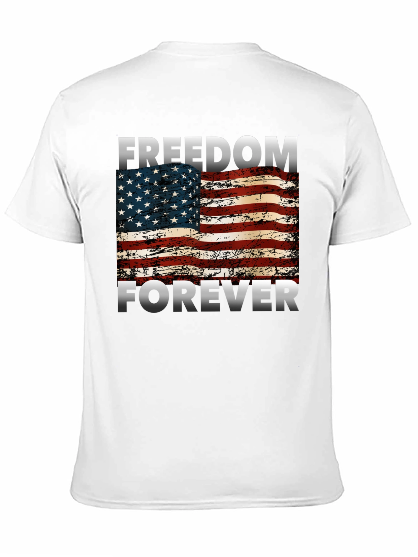 Freedom Forever American Flag Graphic T-Shirt