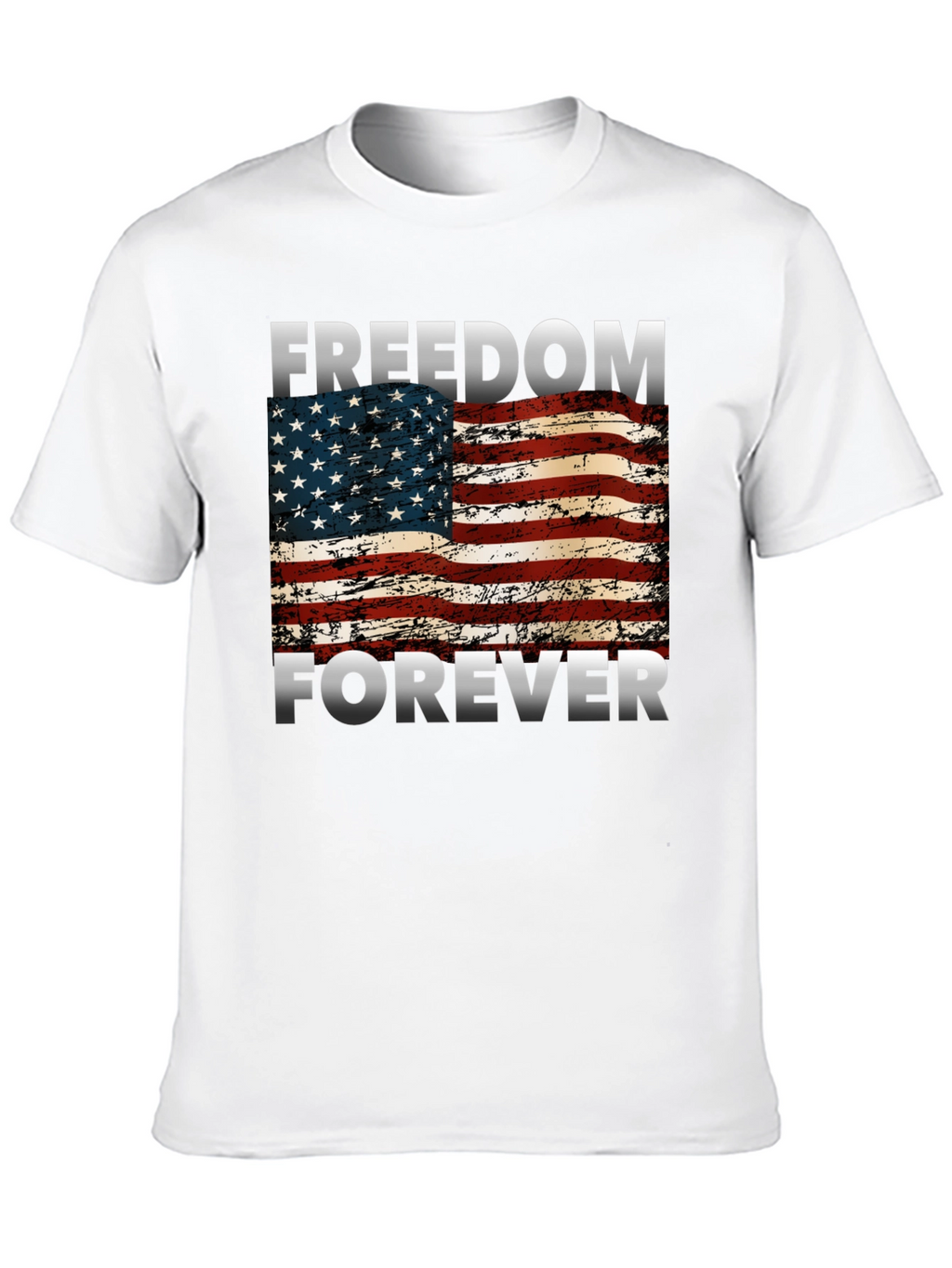 Freedom Forever American Flag Graphic T-Shirt