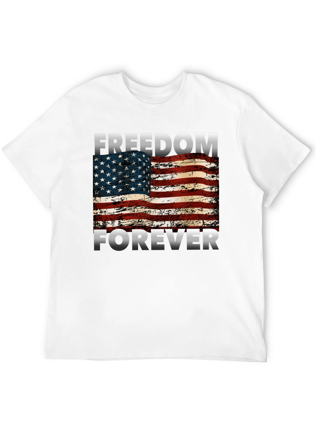 Freedom Forever American Flag Graphic T-Shirt