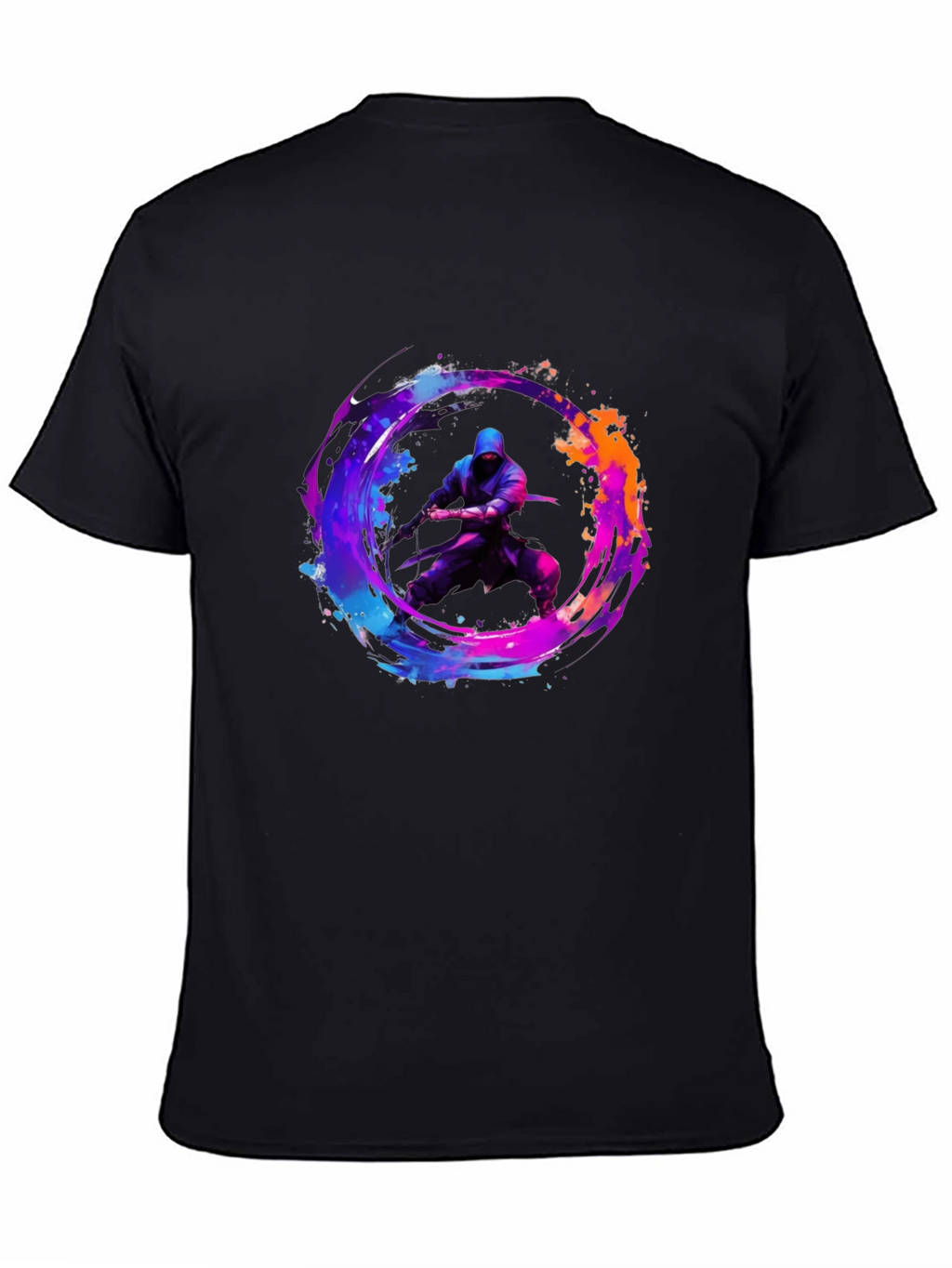 Ninja Warrior Graphic Tee - Black Cotton T-Shirt