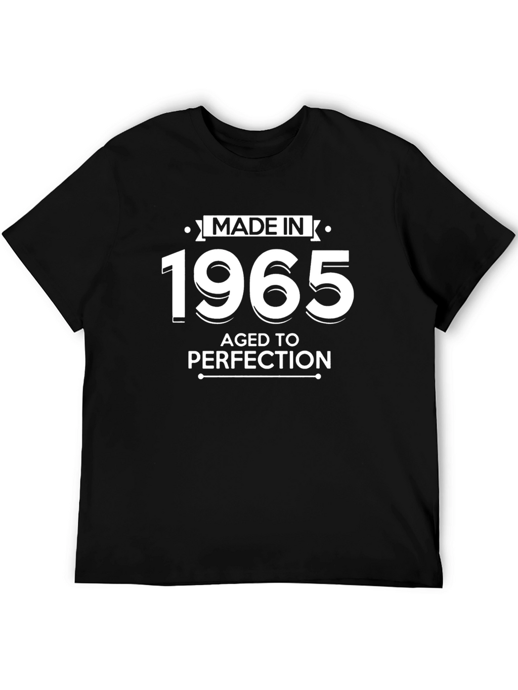 Made in 1965 Aged to Perfection Black T-Shirt