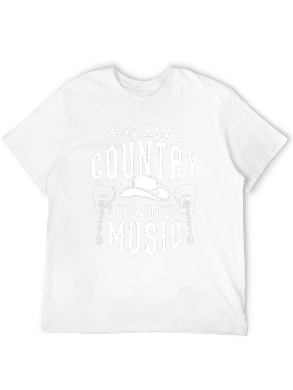 Country Music Graphic Tee - Black Cotton T-Shirt
