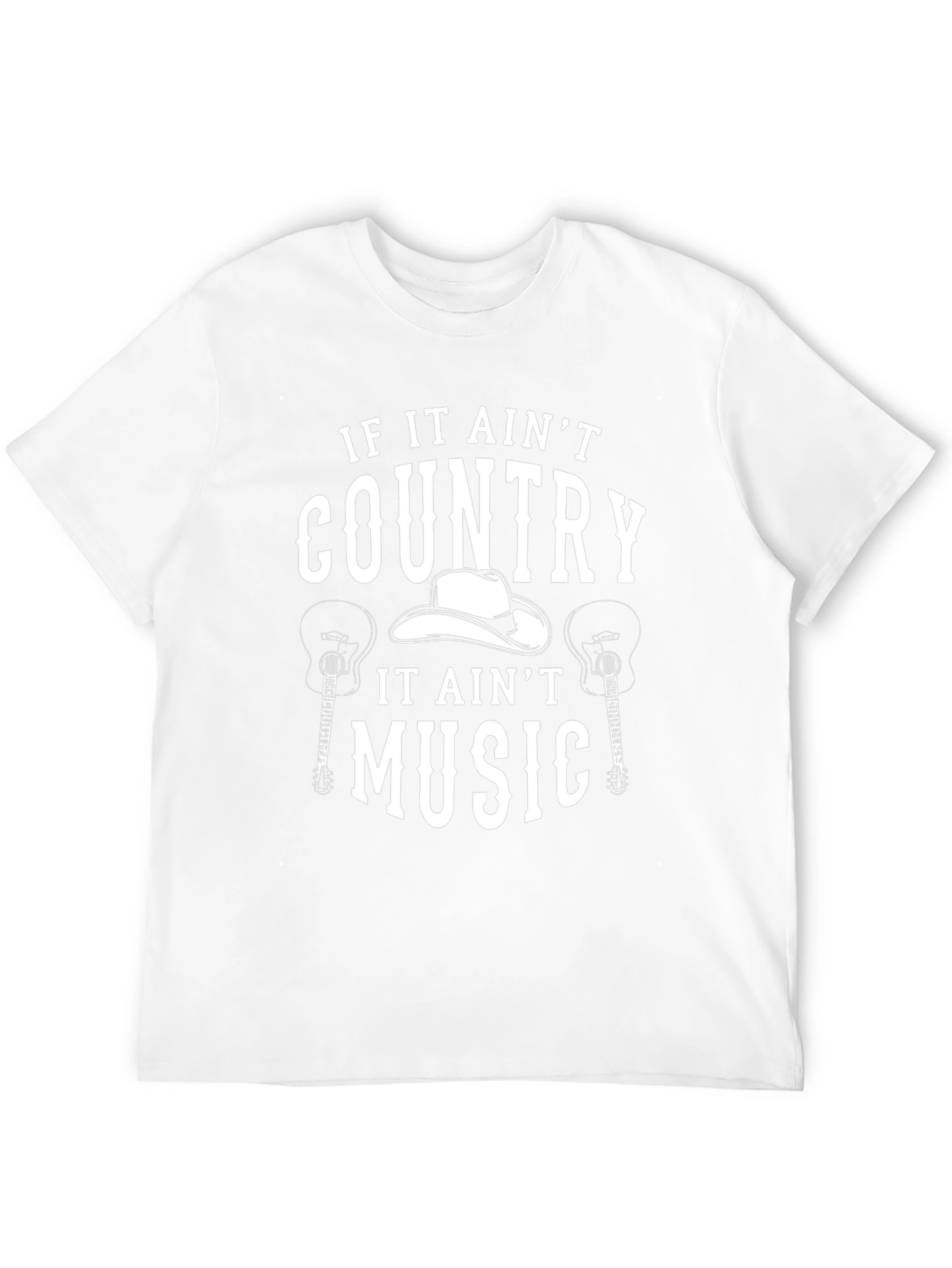 Country Music Graphic Tee - Black Cotton T-Shirt