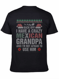 Crazy Mexican Grandpa Christmas Ugly Sweater T-Shirt