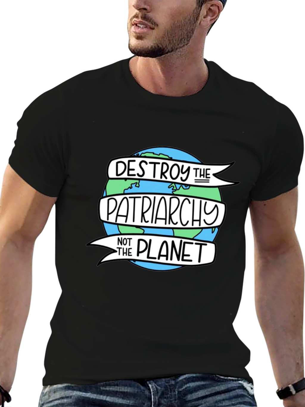 Destroy Patriarchy Planet Graphic Tee