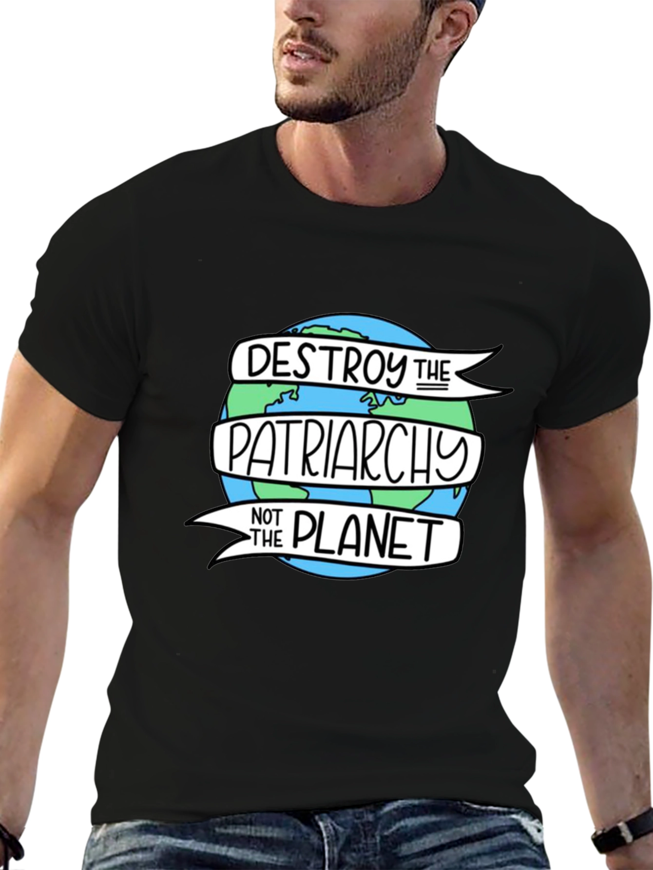 Destroy Patriarchy Planet Graphic Tee
