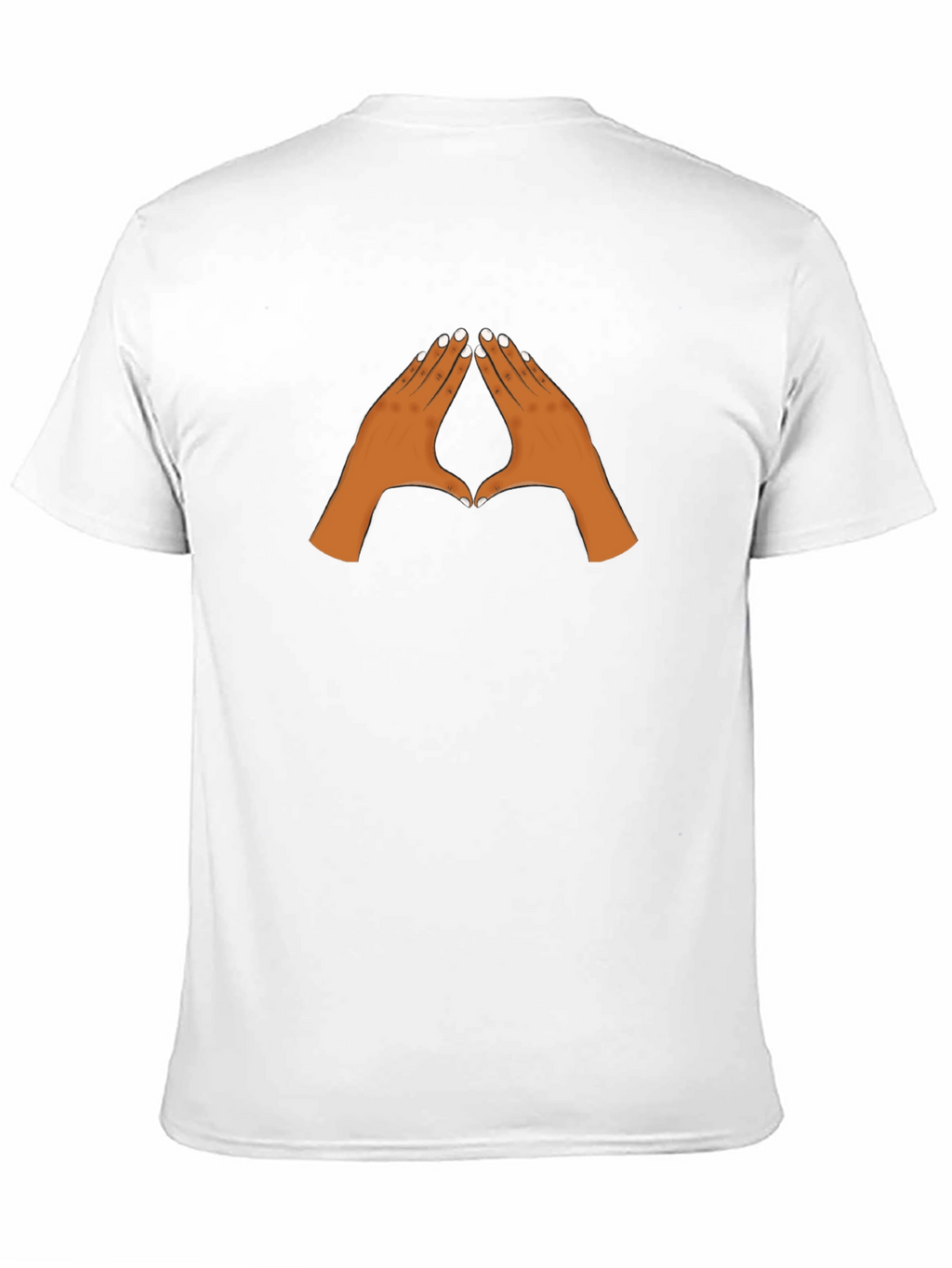 Black Graphic Tee with Pointing Hands Design