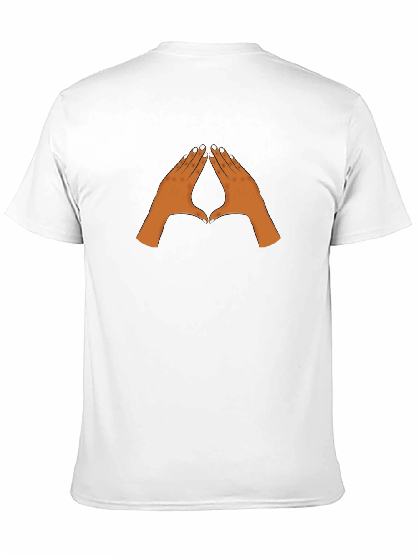 Black Graphic Tee with Pointing Hands Design