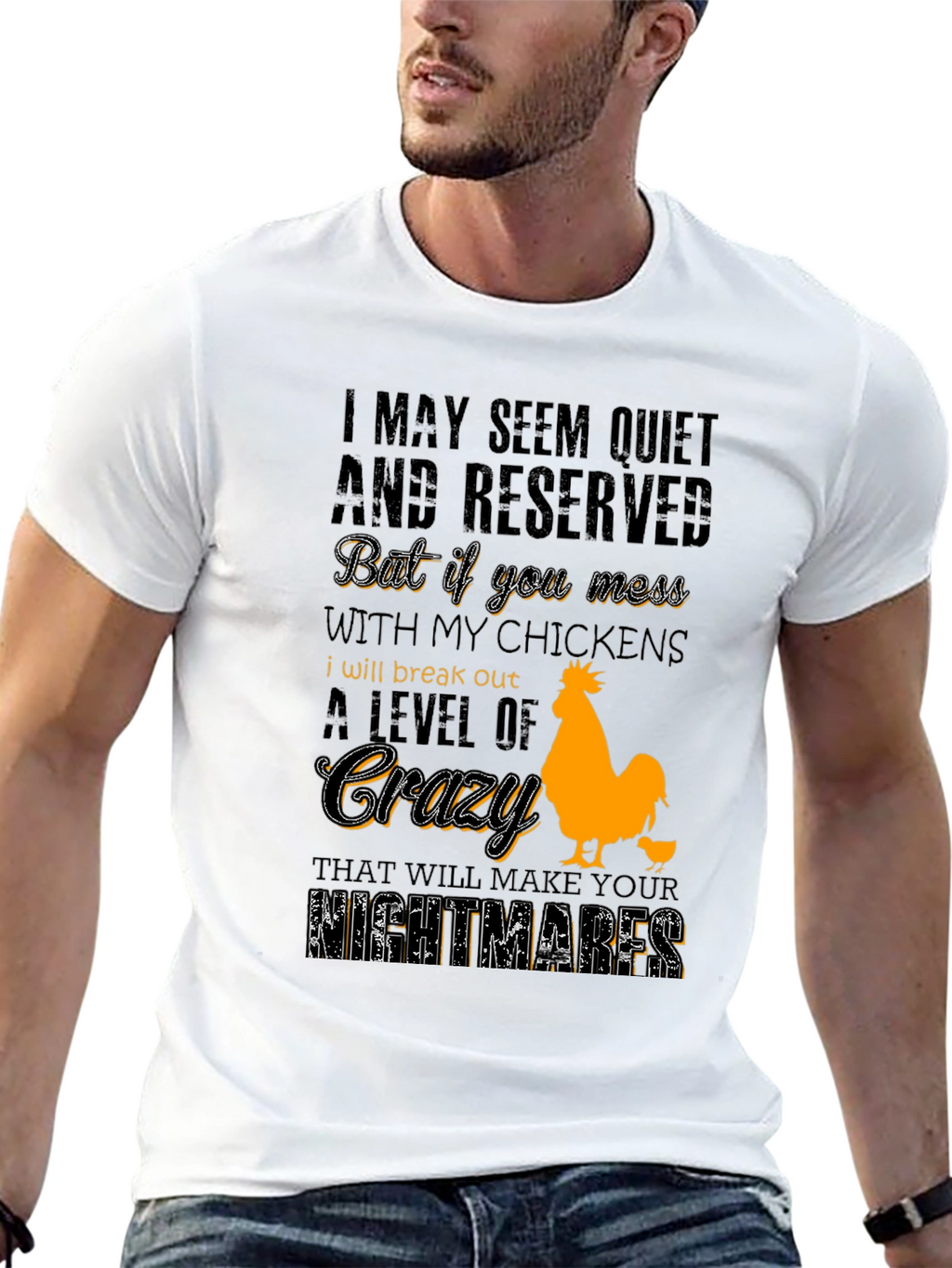Chicken Lover T-Shirt - Crazy Level Alert!