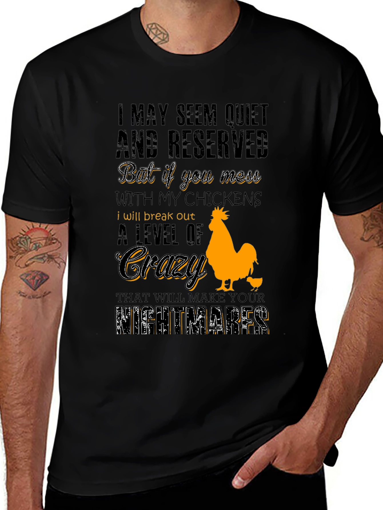 Chicken Lover T-Shirt - Crazy Level Alert!