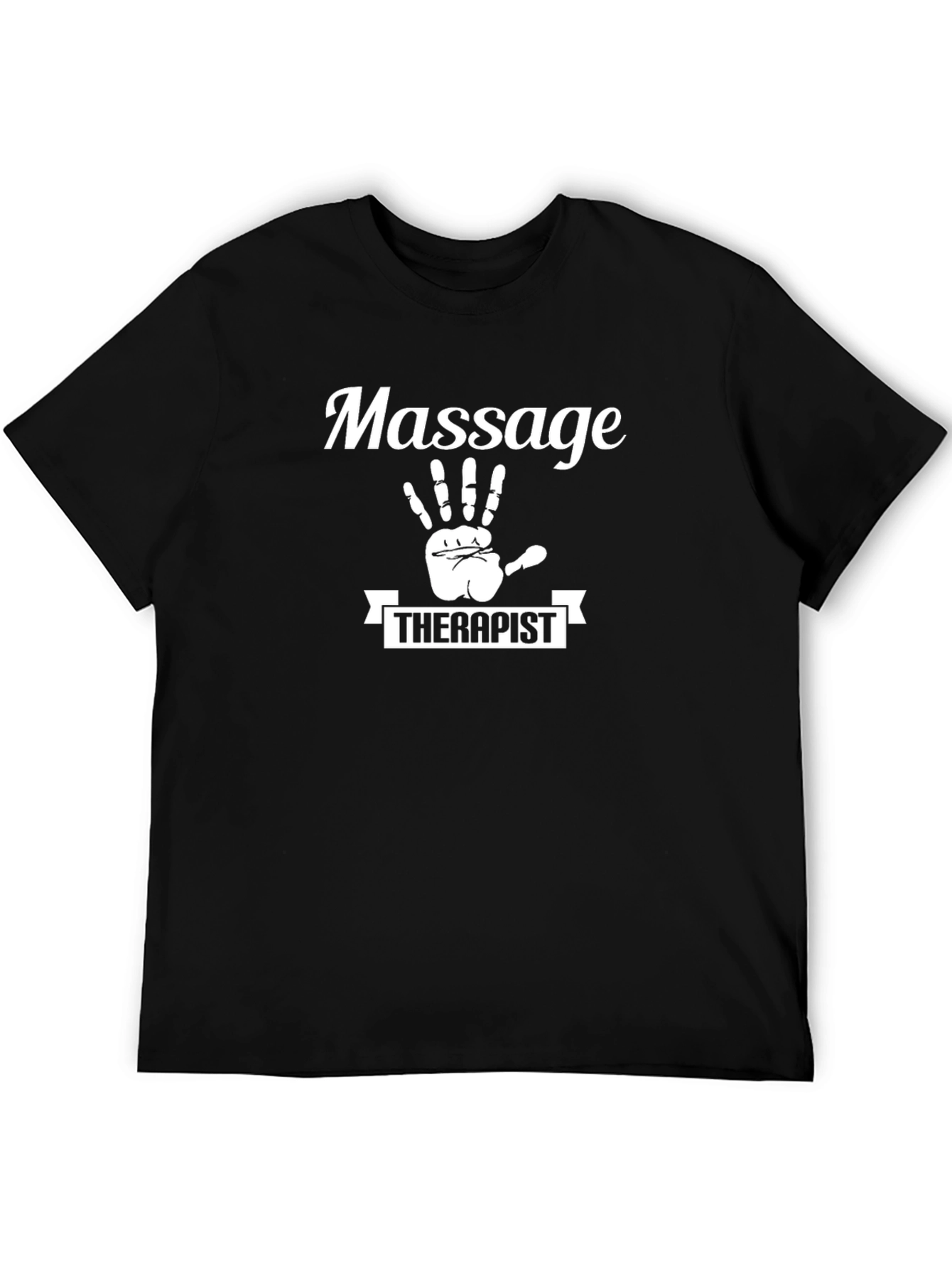 Massage Therapist T-Shirt - Black Cotton Tee