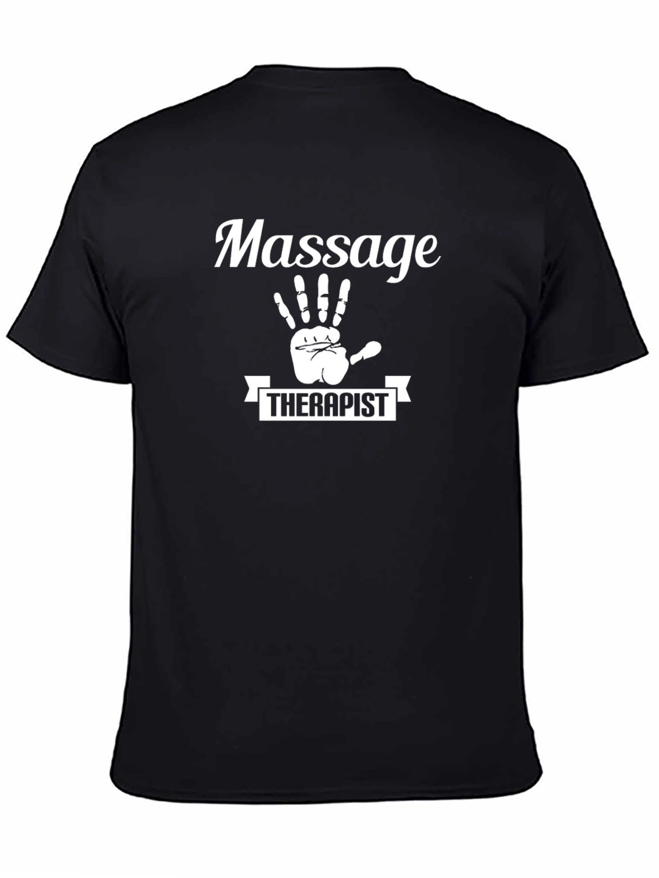Massage Therapist T-Shirt - Black Cotton Tee