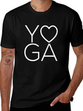 Yoga Love Graphic Black T-Shirt