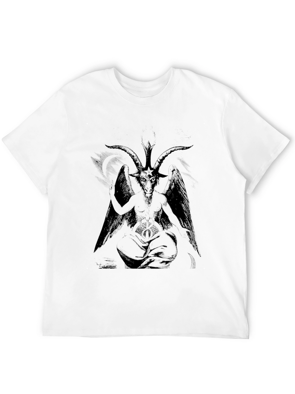 Baphomet Graphic Tee - Black Cotton T-Shirt