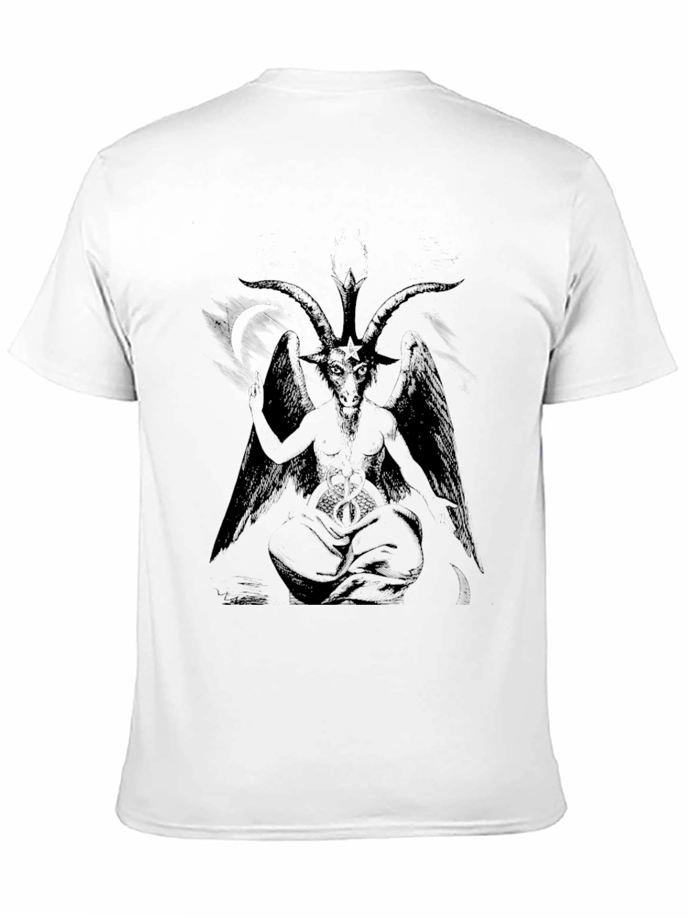 Baphomet Graphic Tee - Black Cotton T-Shirt
