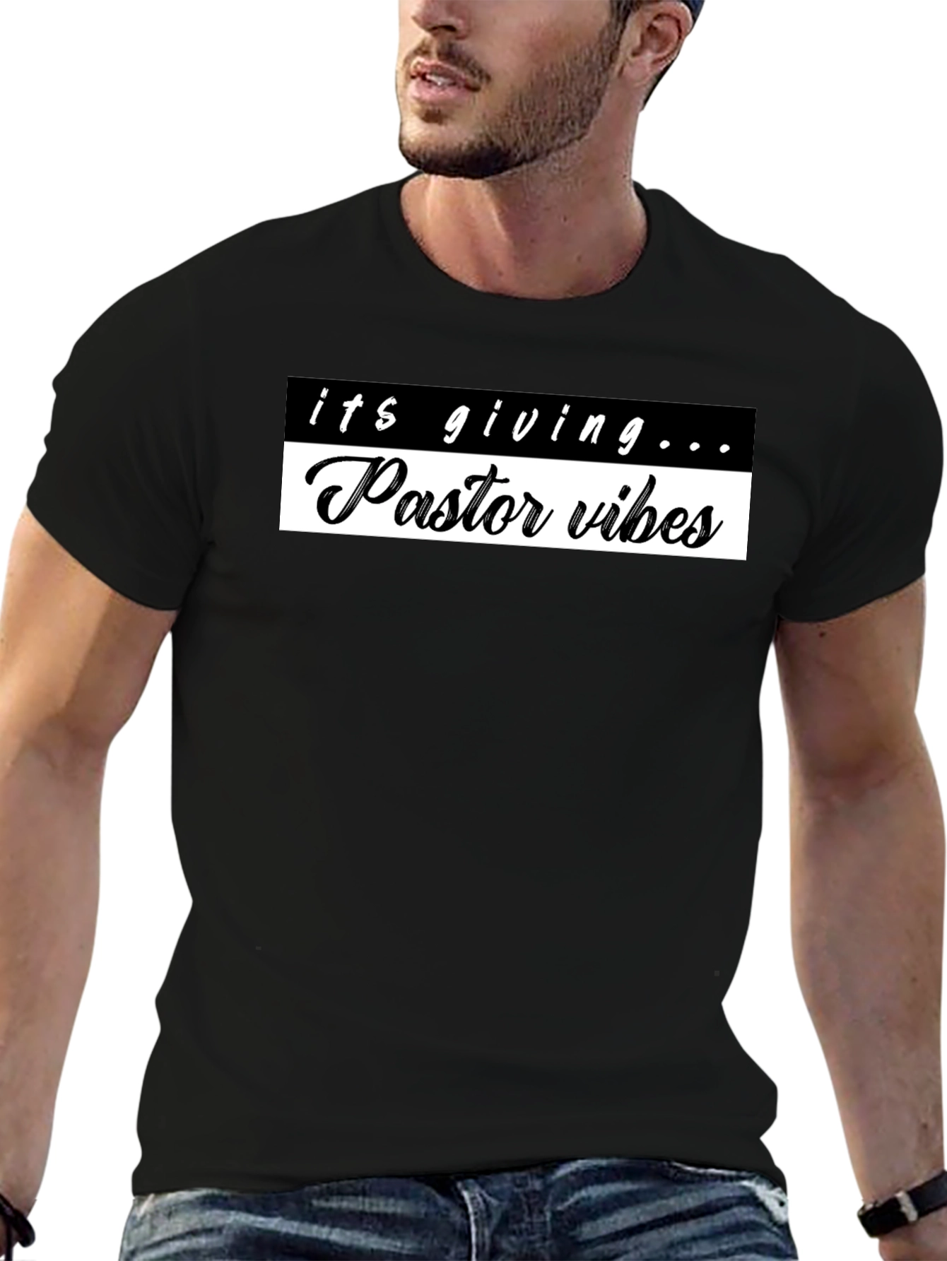 Pastor Vibes Graphic Tee - Trendy Slogan Shirt
