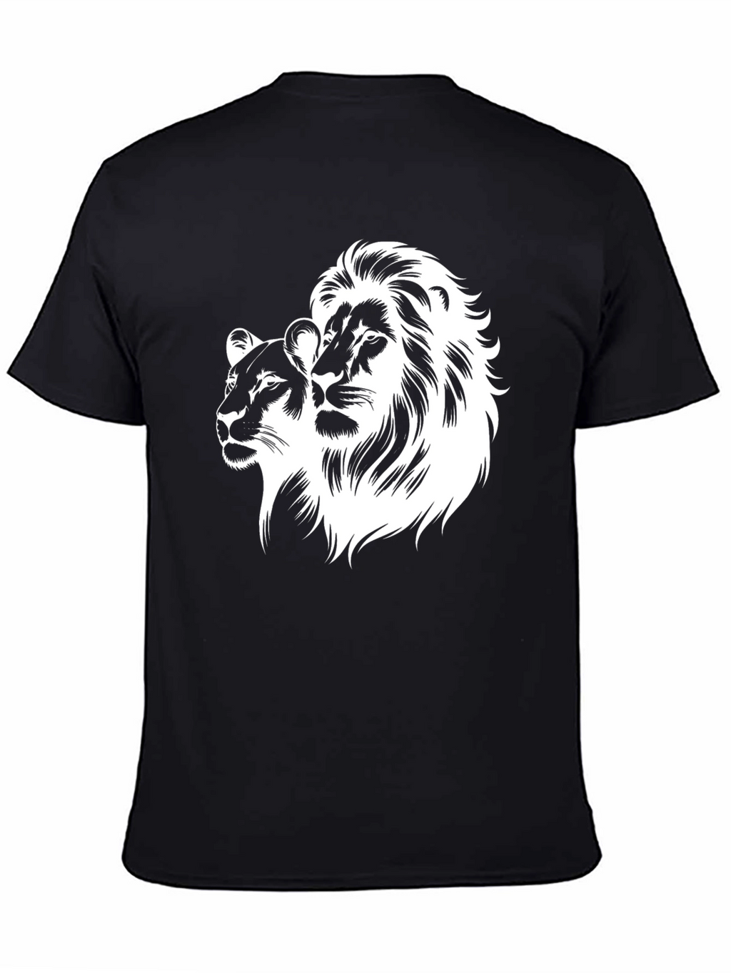 Lion Pride Graphic Tee - Black Cotton T-Shirt