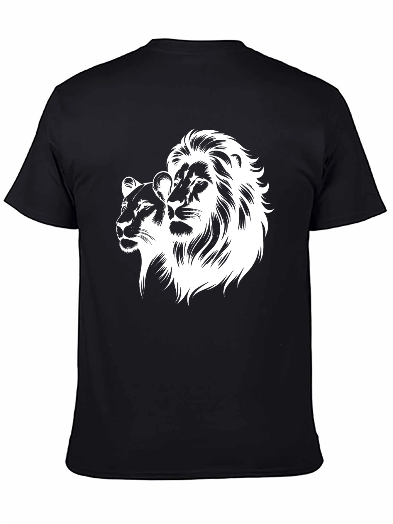 Lion Pride Graphic Tee - Black Cotton T-Shirt