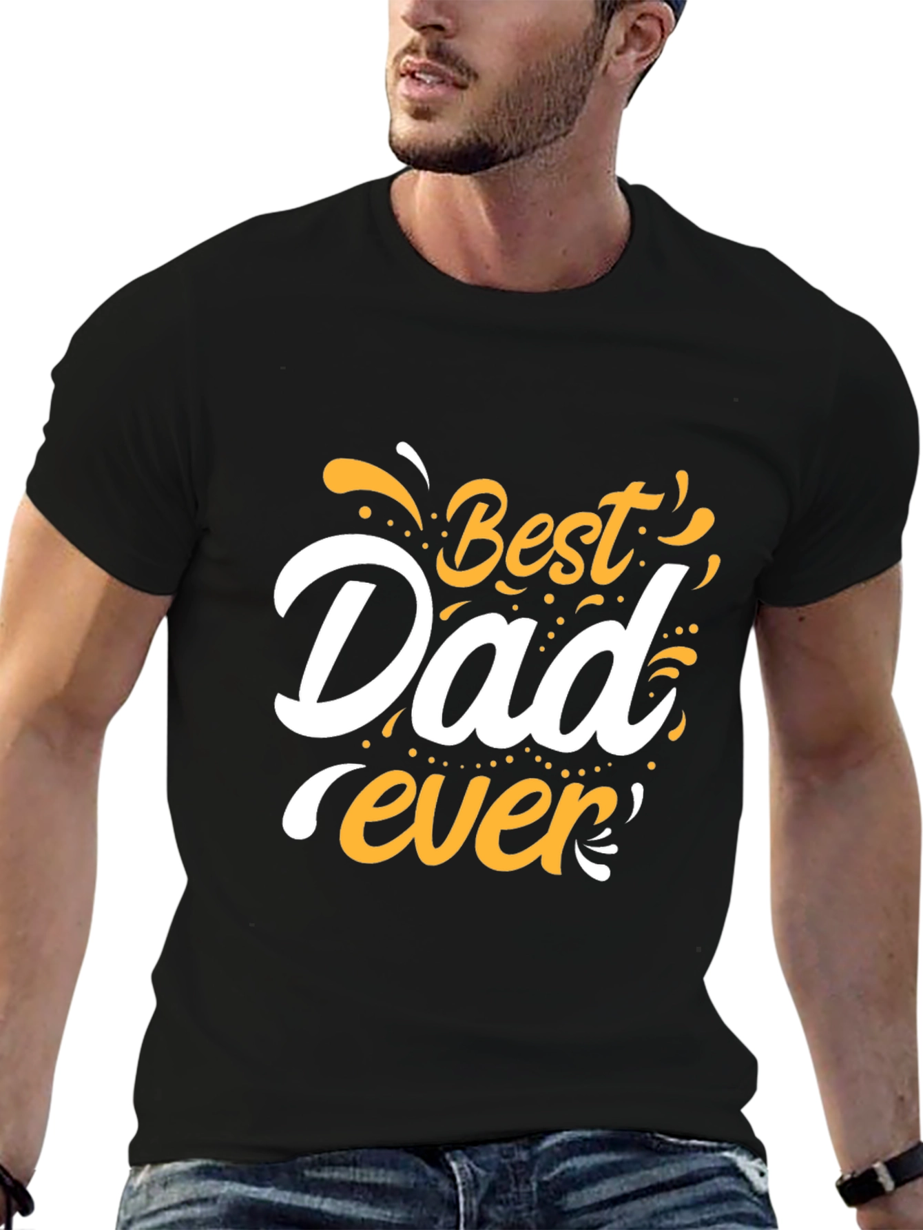 Best Dad Ever Graphic Tee - Mens Black T-Shirt