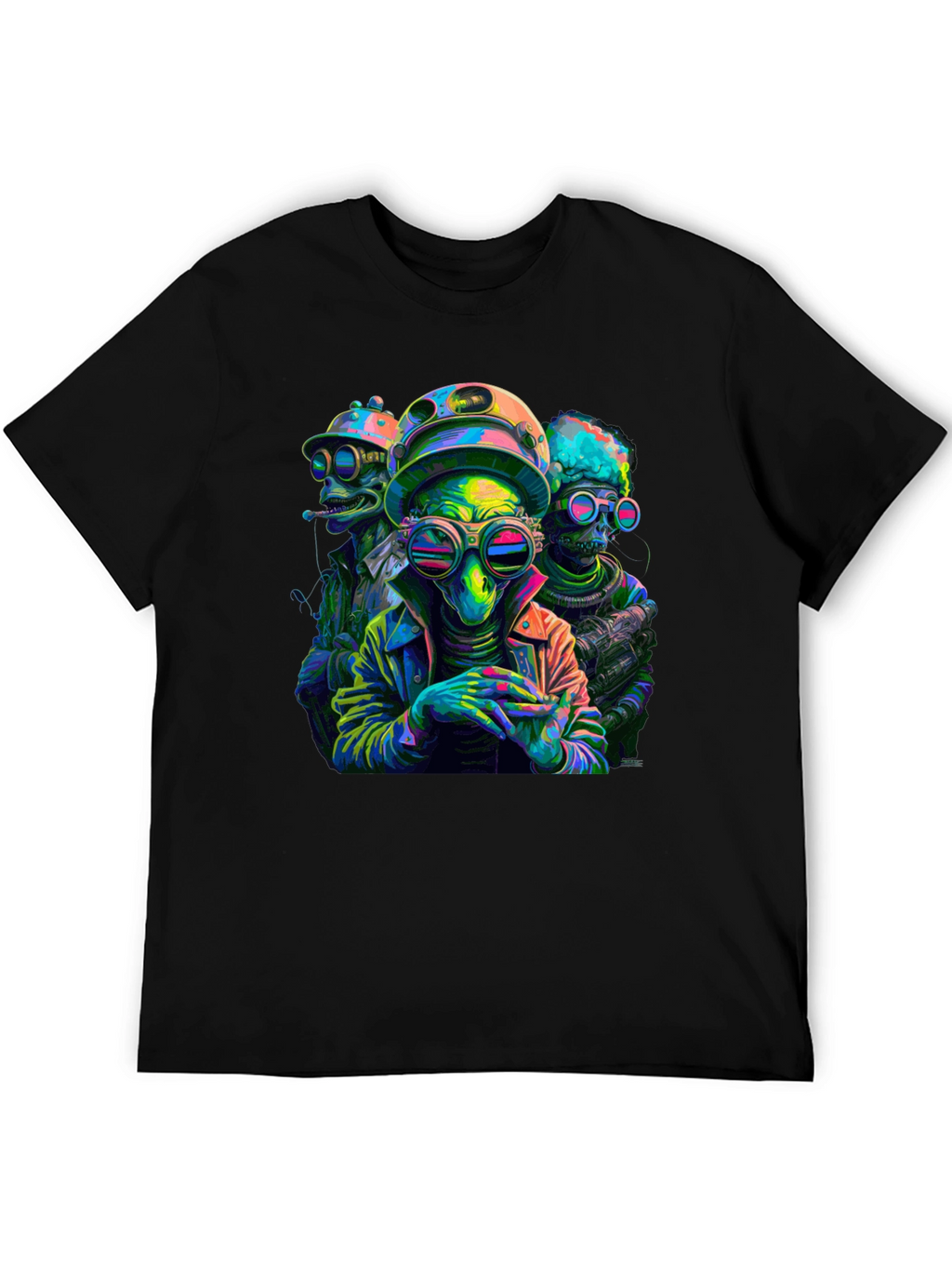 Neon Alien Crew Graphic Tee