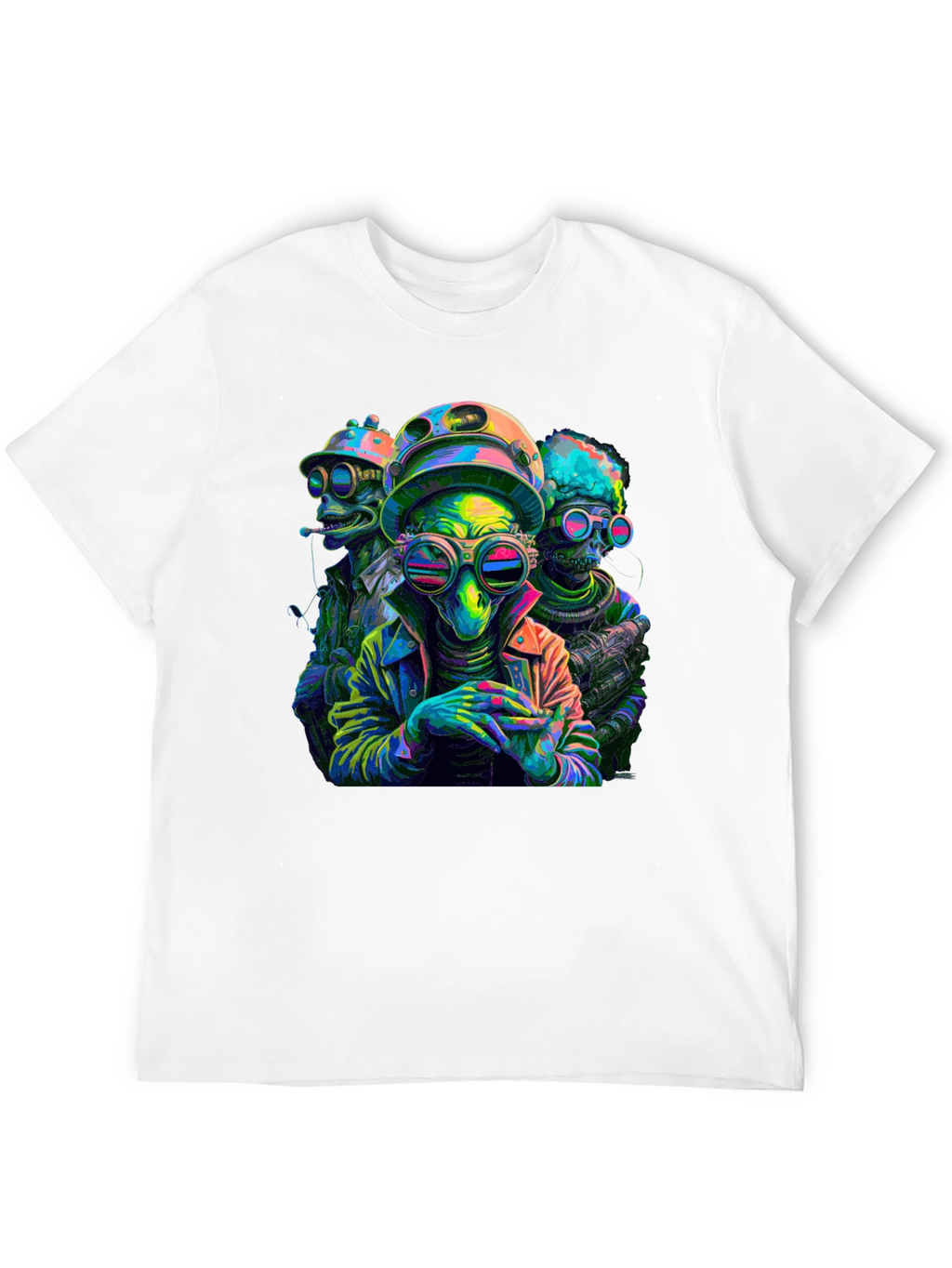 Neon Alien Crew Graphic Tee