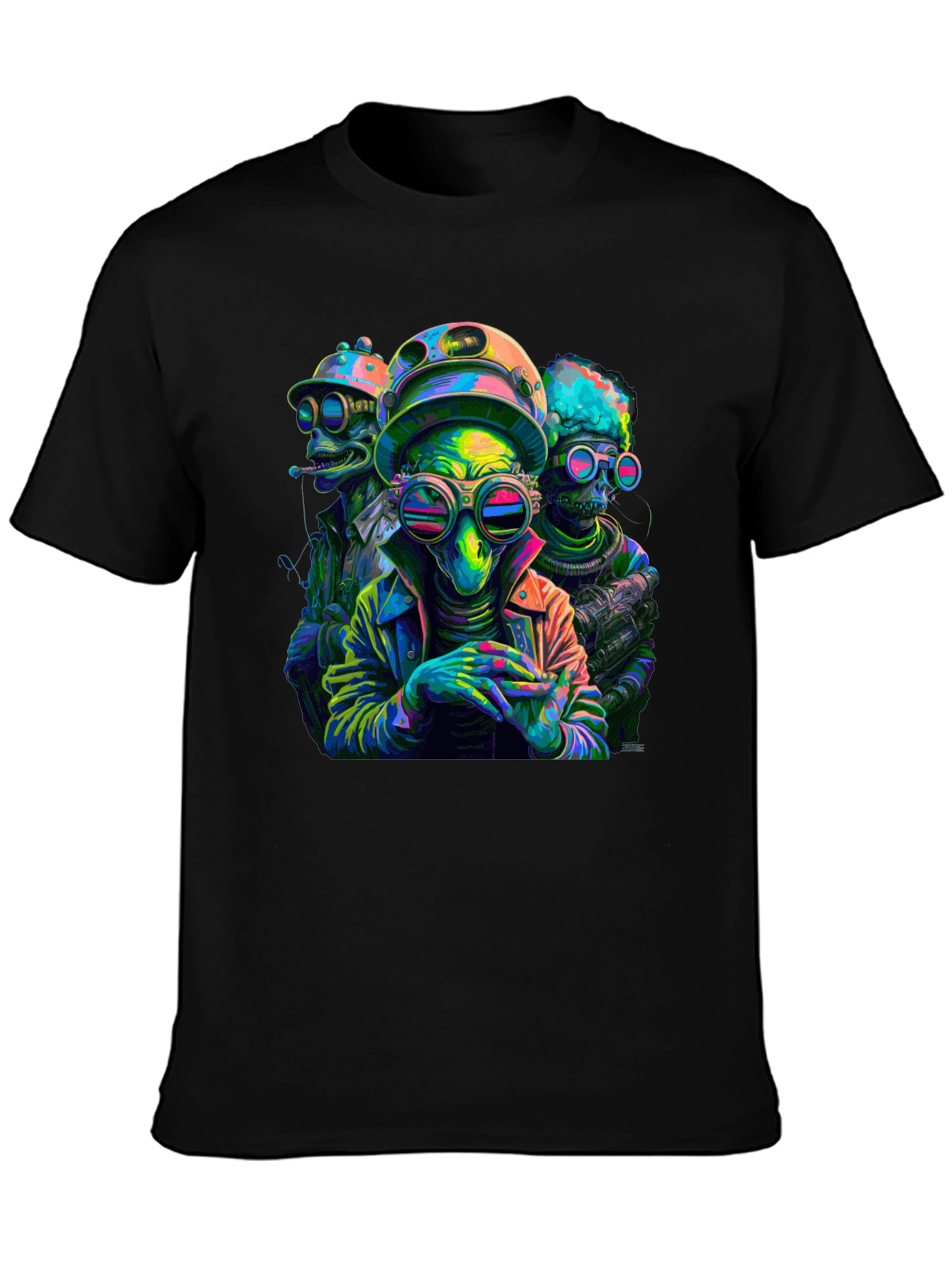 Neon Alien Crew Graphic Tee