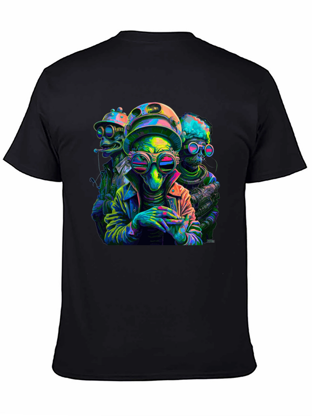 Neon Alien Crew Graphic Tee
