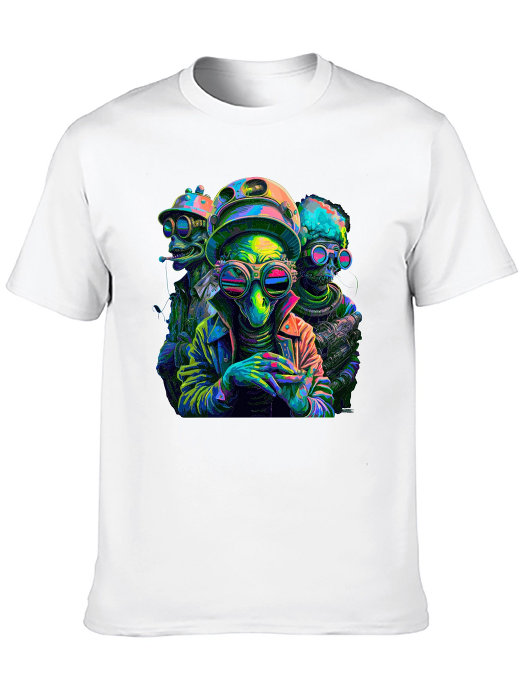 Neon Alien Crew Graphic Tee