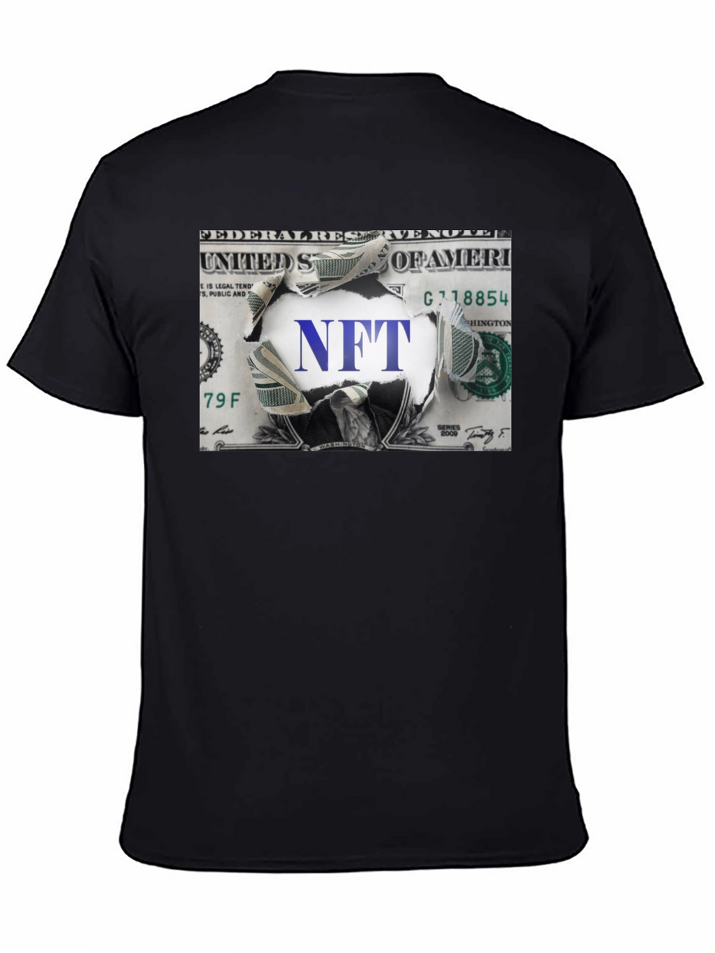 NFT Dollar Bill Graphic Tee - Crypto Currency T-Shirt