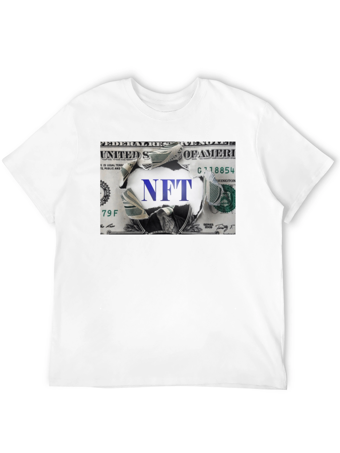NFT Dollar Bill Graphic Tee - Crypto Currency T-Shirt