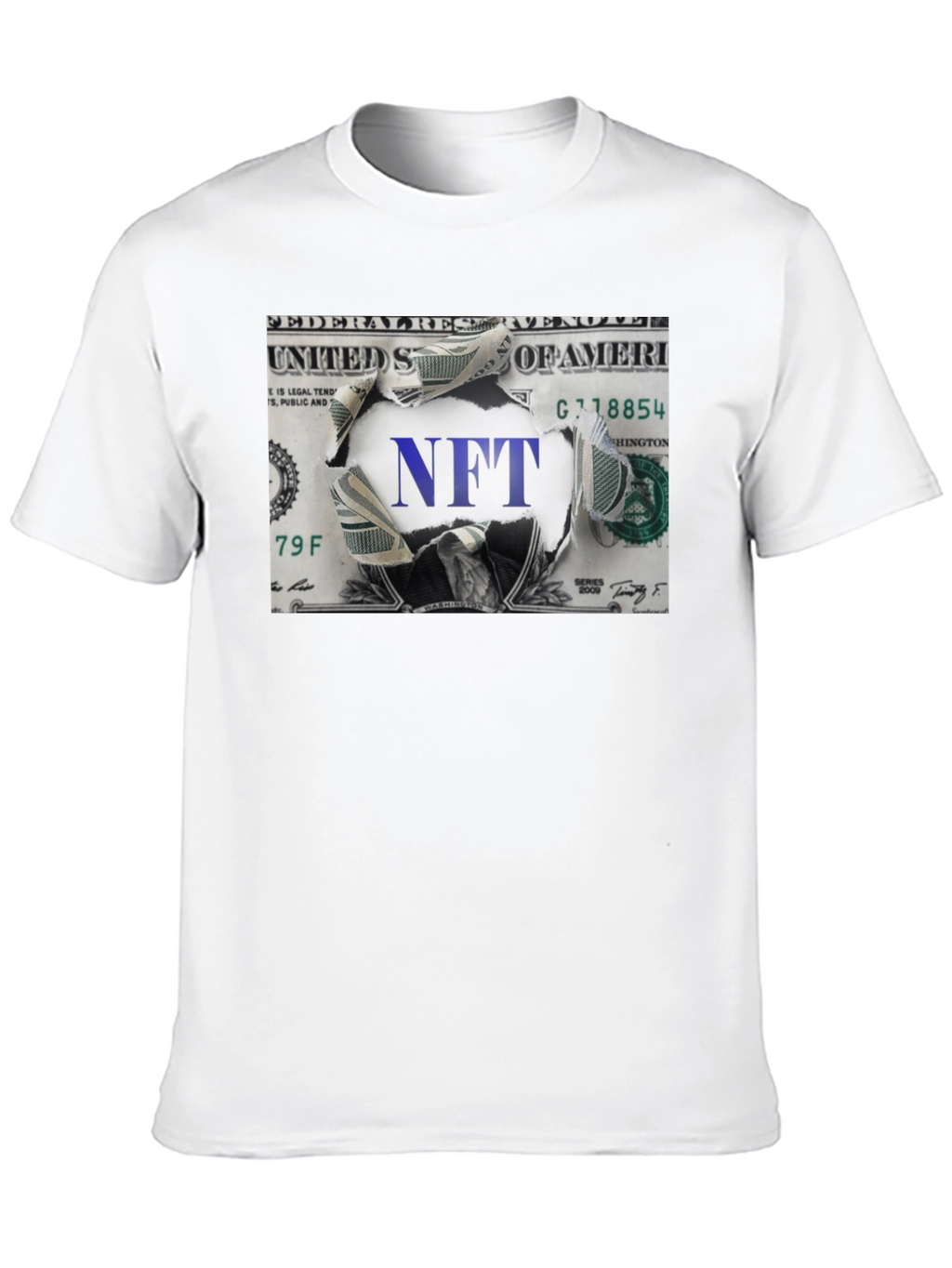NFT Dollar Bill Graphic Tee - Crypto Currency T-Shirt