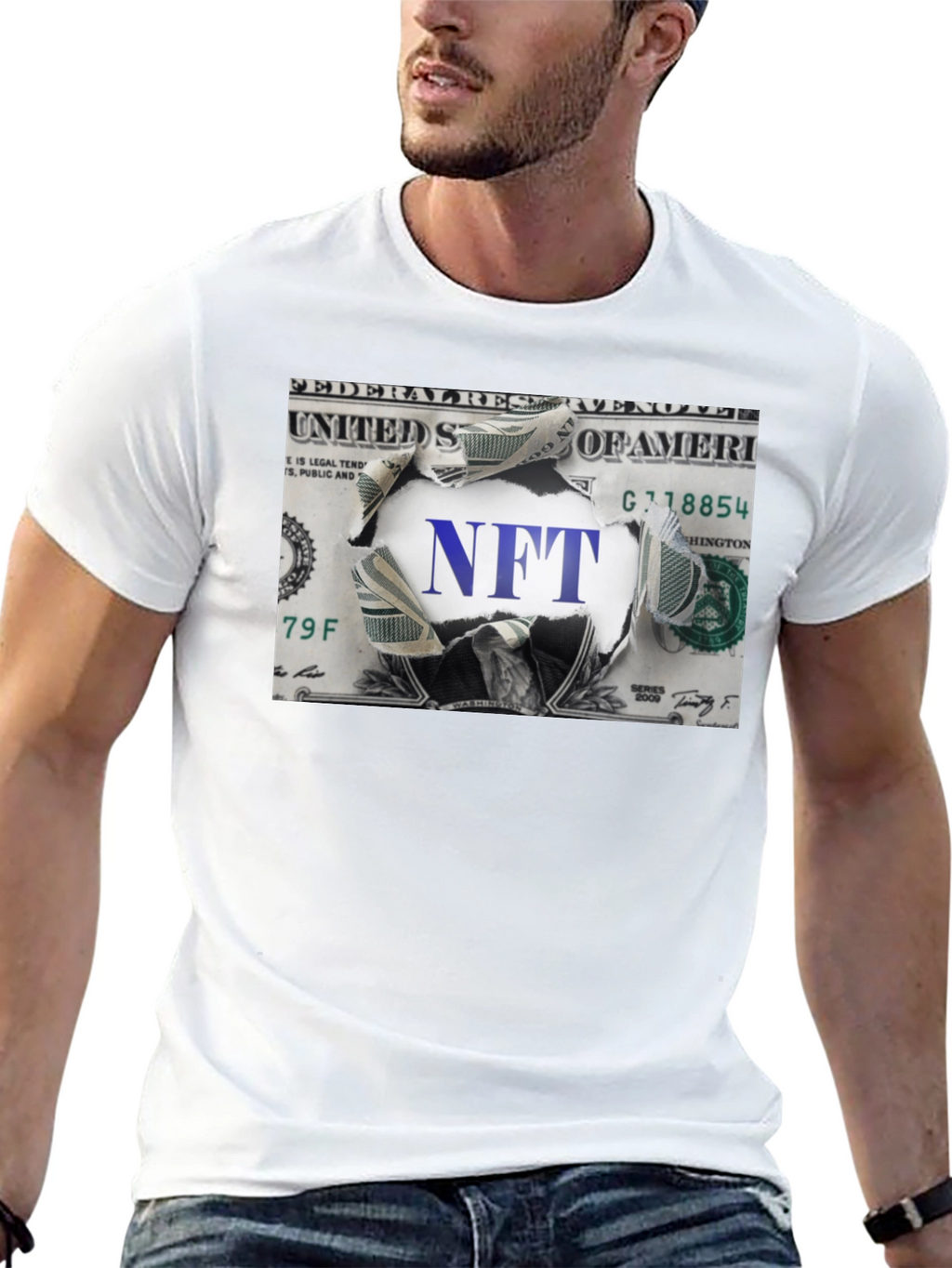 NFT Dollar Bill Graphic Tee - Crypto Currency T-Shirt