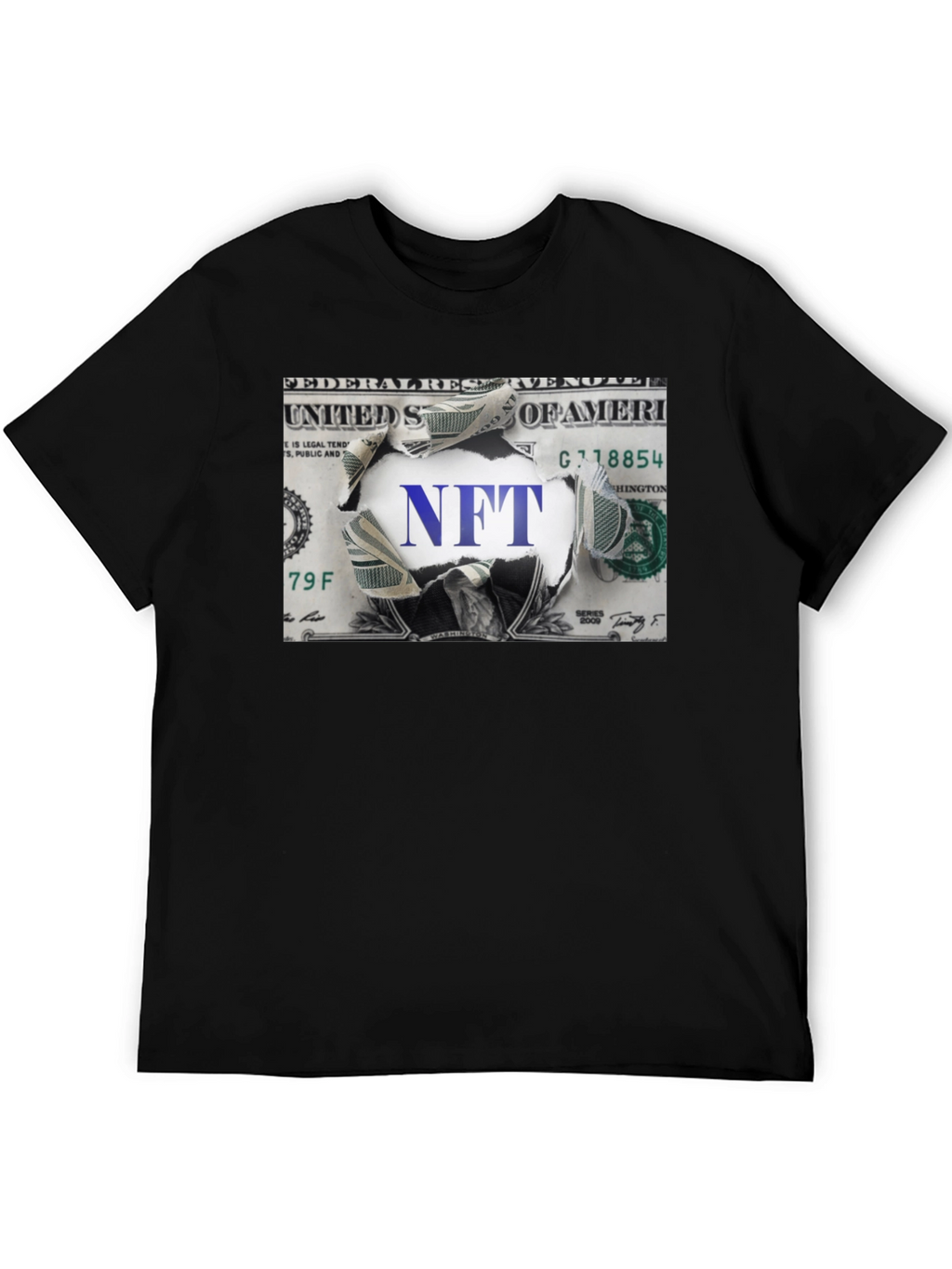 NFT Dollar Bill Graphic Tee - Crypto Currency T-Shirt