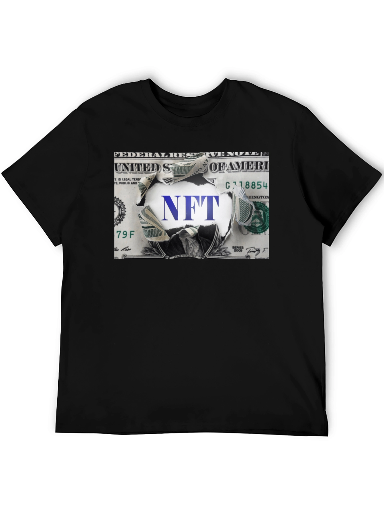 NFT Dollar Bill Graphic Tee - Crypto Currency T-Shirt
