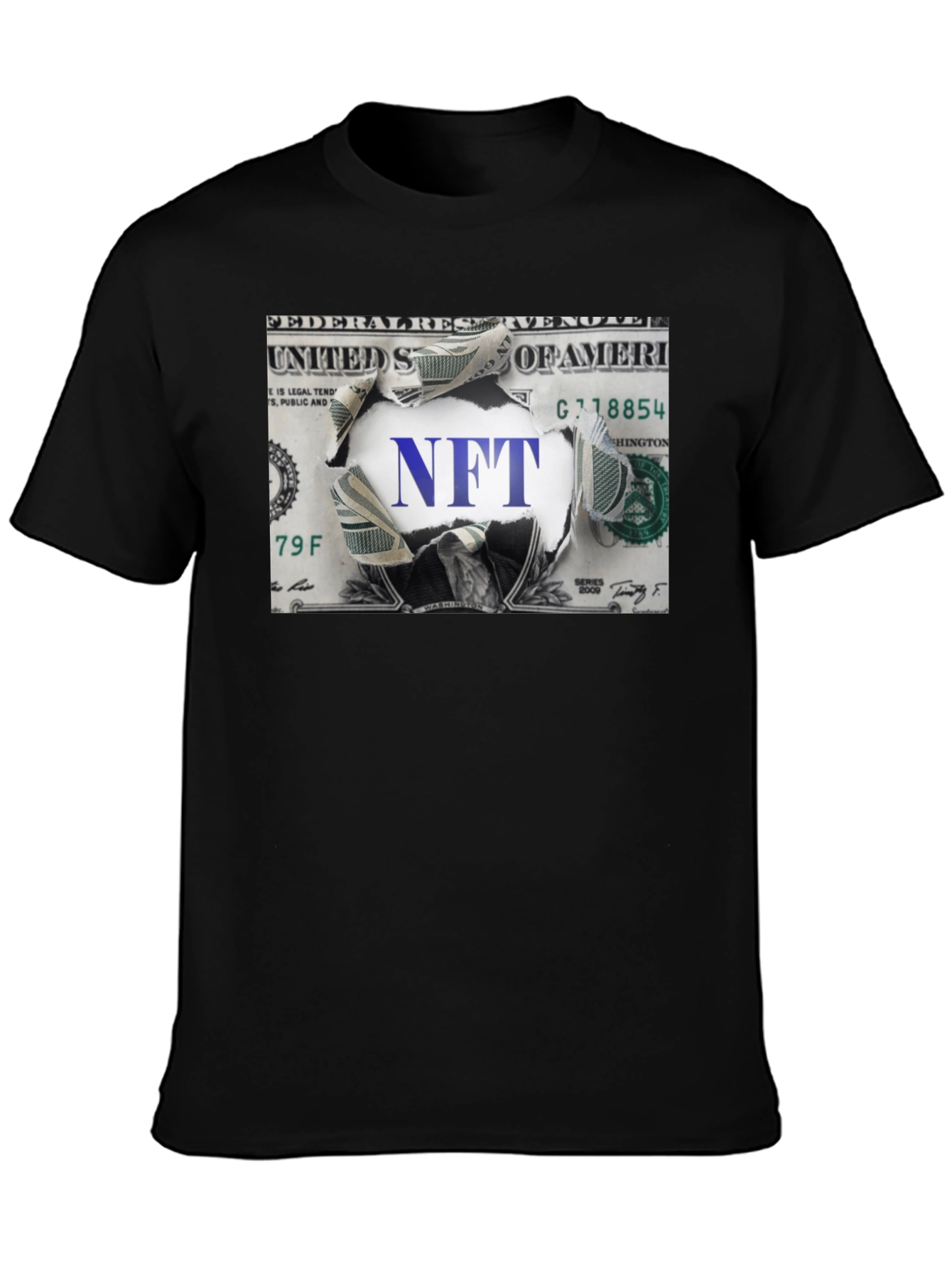 NFT Dollar Bill Graphic Tee - Crypto Currency T-Shirt