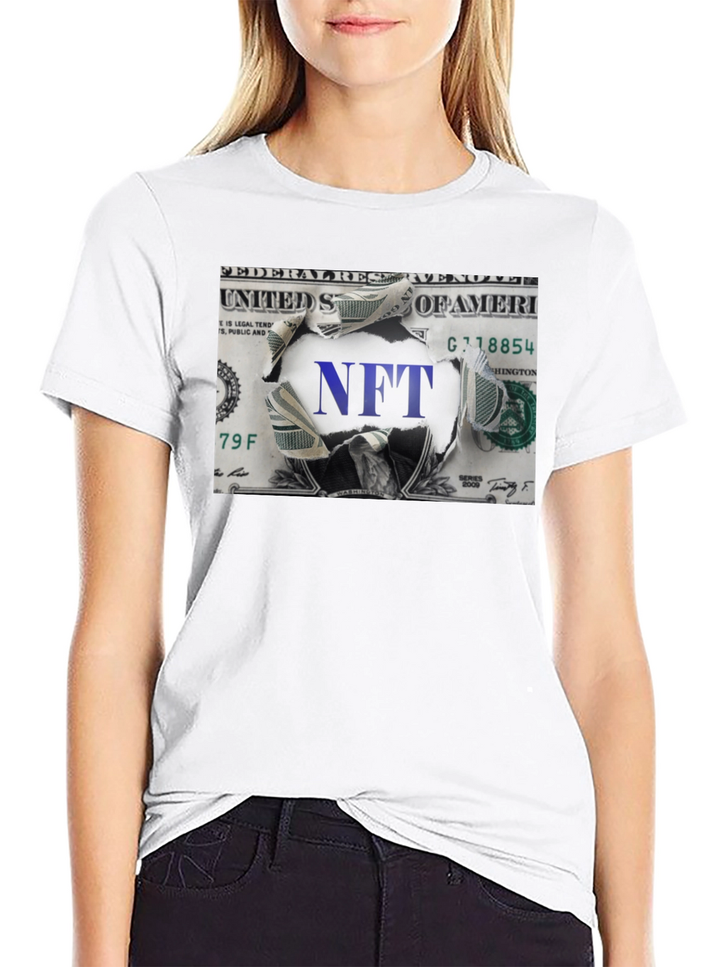 NFT Dollar Bill Graphic Tee - Crypto Currency T-Shirt