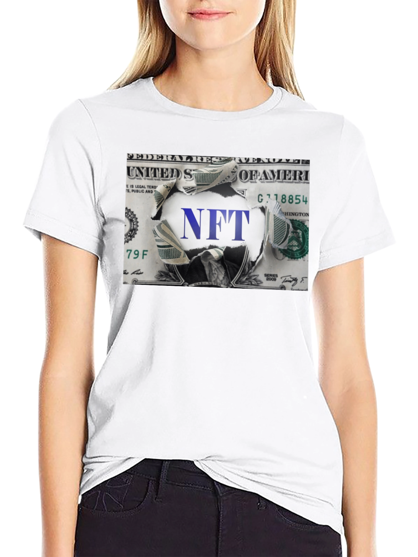 NFT Dollar Bill Graphic Tee - Crypto Currency T-Shirt